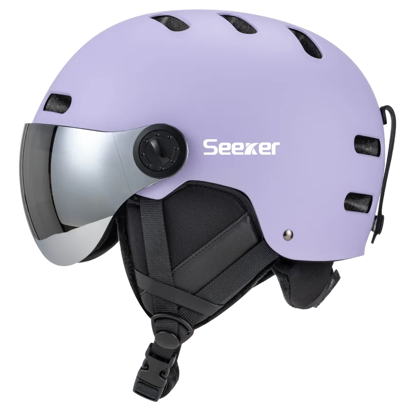 Seeker Ski Helmet with Goggles Winter Snow Helmet Outdoor Sports Alpine Skiing Skating Helmet Adult Men's and Women's Ski Helmet