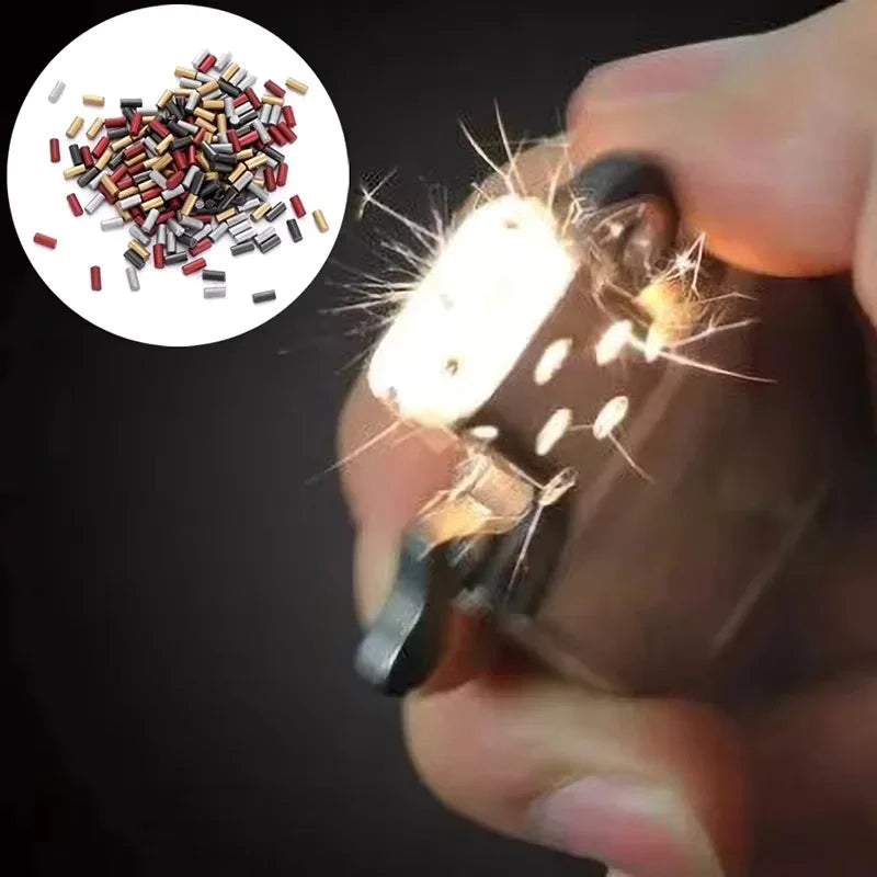 210/500PCS Universal Kerosene Lighter Flint Stone for Clipper Gasoline Lighter Black/Gold/Colors Flints Replacement Accessories