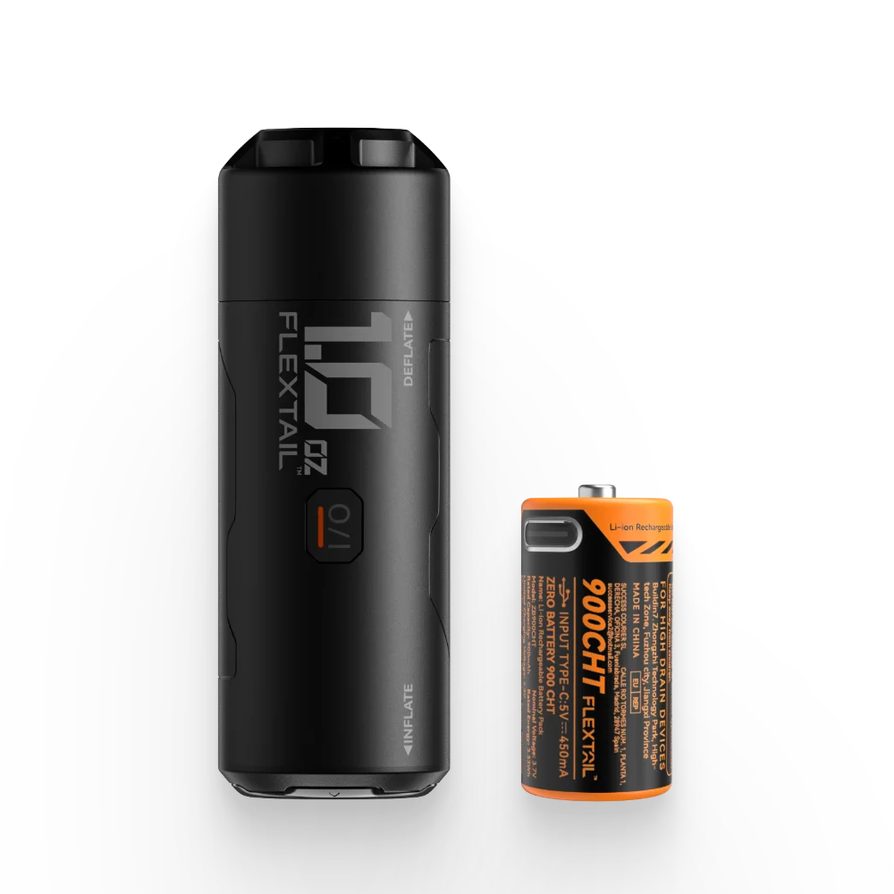FLEXTAIL ZERO PUMP 2 - 28g Ultralight Camping Air Pump Electric Inflator for Sleeping Pads, 900mAh Rechargeable Battery Included