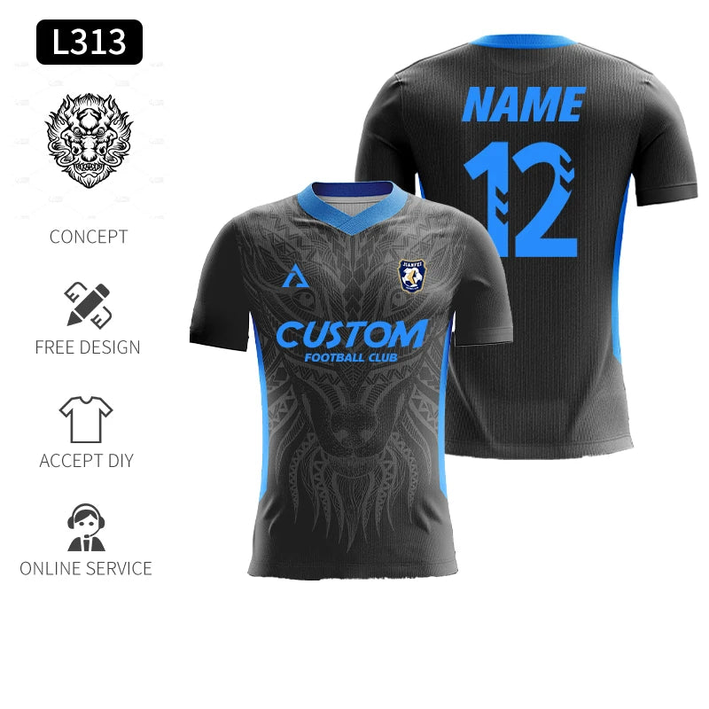 Custom Full Sublimation Player Version Football Jerseys Long Short Sleeve Football Shirt Breathable Training Soccer T Shirt Men