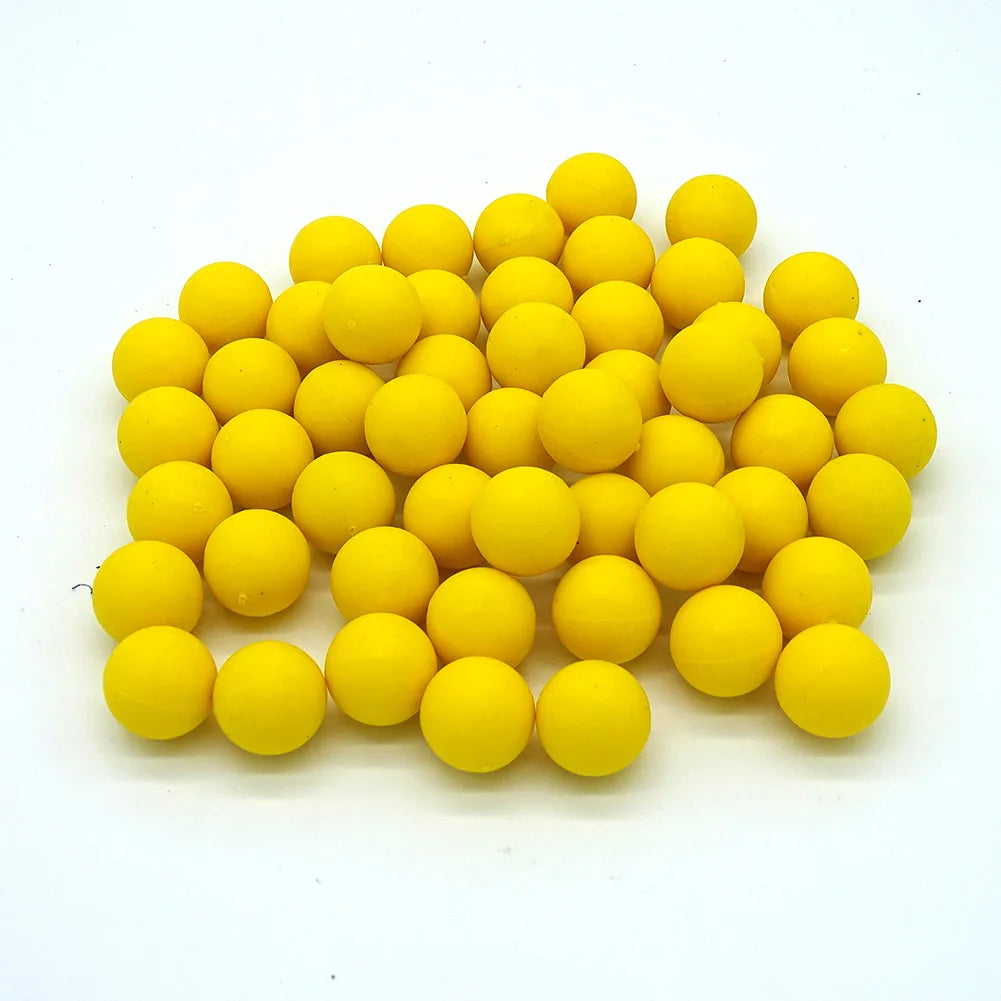 Paintball 200pcs Bullet 0.68 Caliber 17mm Reusable Nylon Elastic Ball Outdoor Shooting Bullet Ball T4E Black Yellow Orange