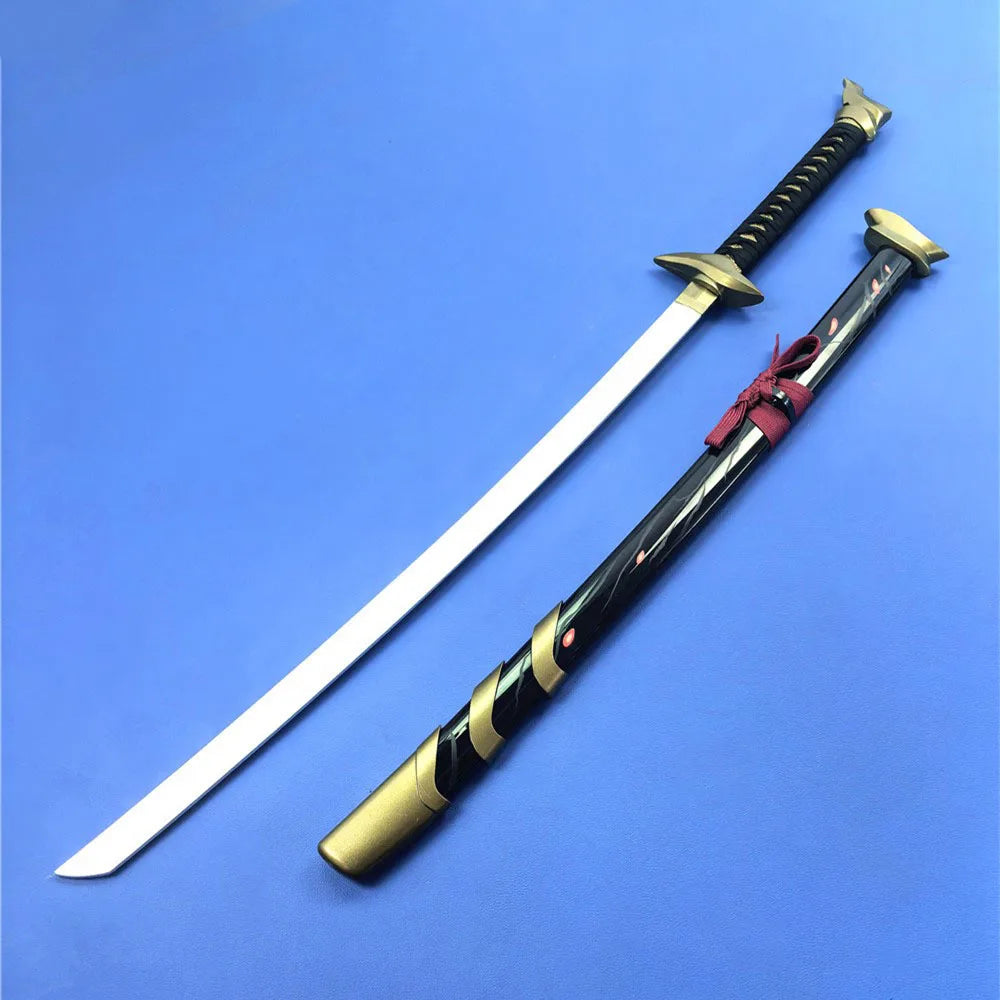 40inch Yasuo Katana Anime League of Legends Sword Cosplay Yone Wooden Ninja Knife Real Size Japanese Katana Samurai Sabre Gift