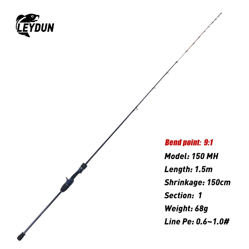 LEYDUN ZORO Light Fishing Rods Tianium Tip Cuttlefish Casting Rod 145L/M/H 59g/58g/55g 150MH 68g 175H 63g Squid Boat Webfooted