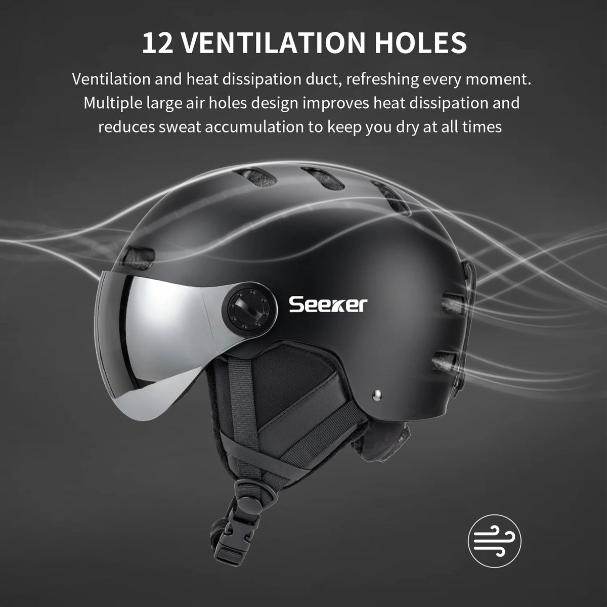 SEEKER upgraded ski helmet men and women super light snowboard skateboard motorcycle snowmobile sun protection goggles ski helme