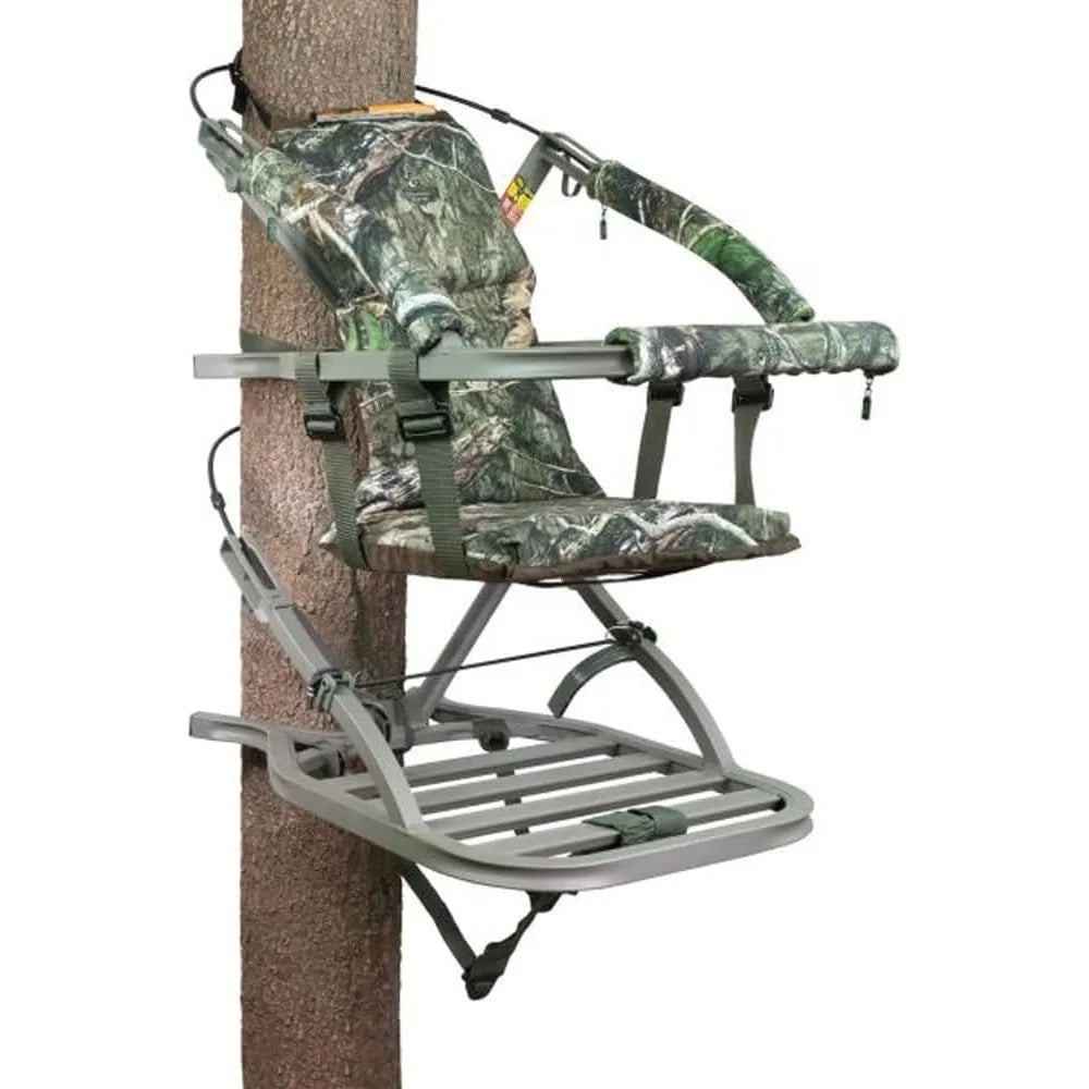 Lightweight Compact Hunting Climbing Treestand for Adults with Mossy Oak Camo