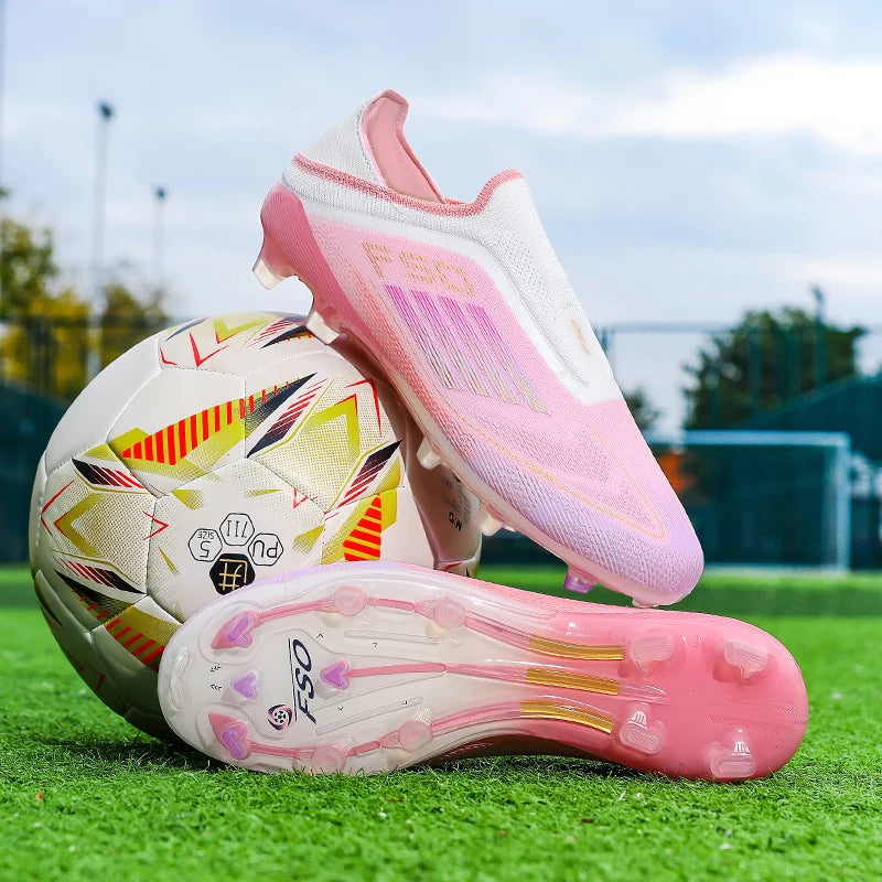 Men Football Boots Long Spikes Match Futsal Soccer Shoes Training TF Ultralight Indoor Sneakers Breathable Cleats Drop Shipping