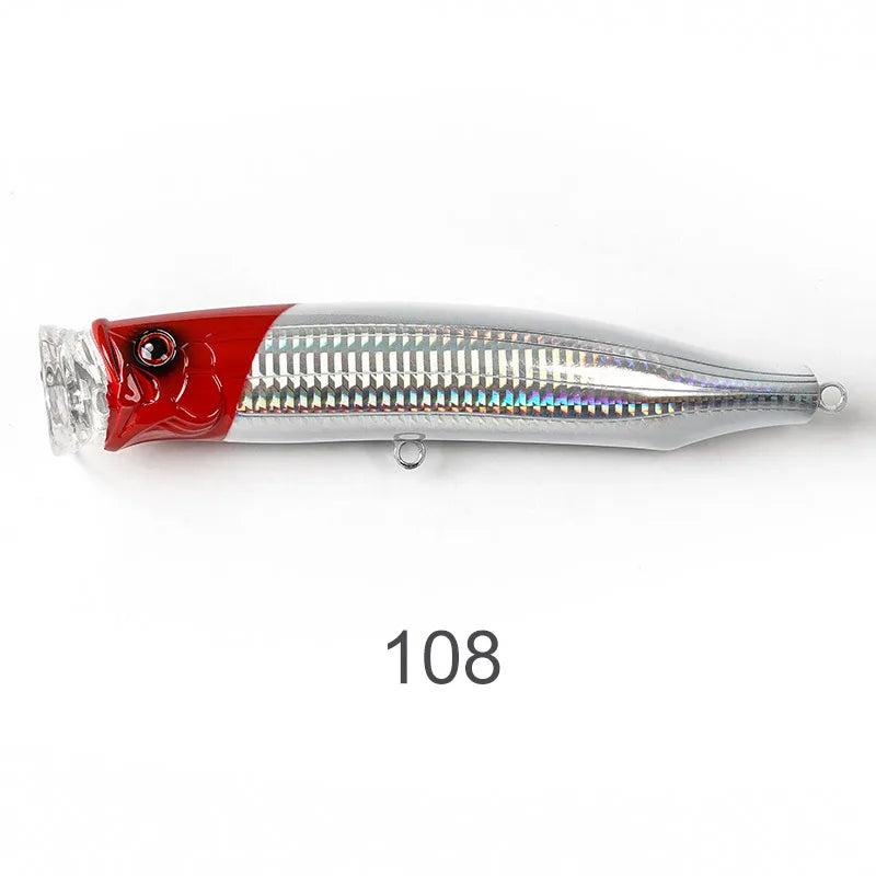 NOEBY Popper Fishing Lure 175mm 73g Topwater Feed Spinning Popper Wobbler Artificial Hard Bait Tuna Amberjack Fishing Lures