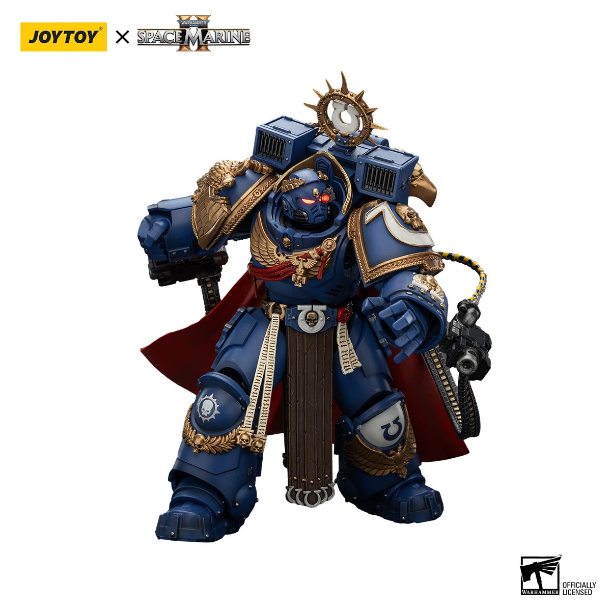 JOYTOY Warhammer 40k 1/18 Action Figures Ultramarines Marneus Calgar, Chapter Master with MKX Gravis Armour and Gauntlets