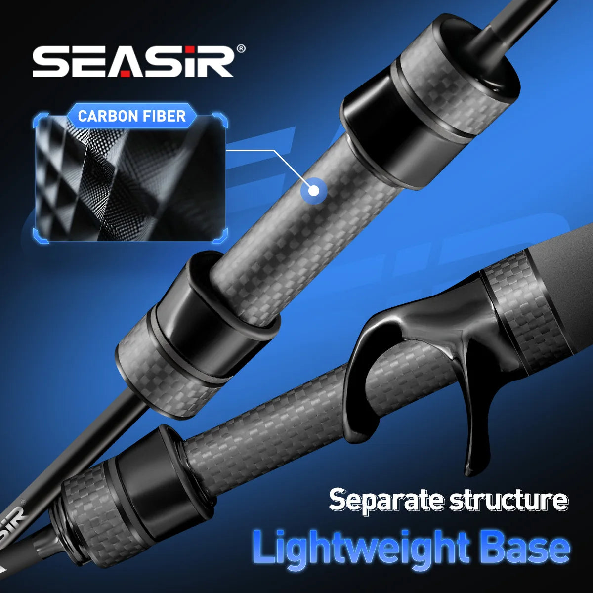 Seasir Riveria BFS Ultralight Spining Baitcasting Fishing Rod ,FUJI O Ceramic Guide Rings ,30T+40T Carbon Fabric ,1.5M-1.98M UL