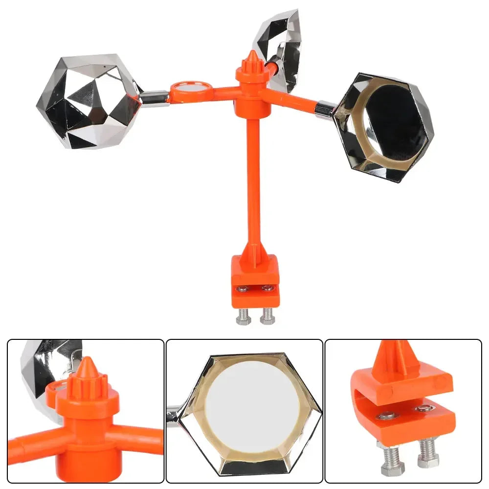 Solar Wind Powered Automatic 360° Rotation Bird Repeller Outdoor Garden Farm Yard Deterrent with Reflective Sound Scare Features