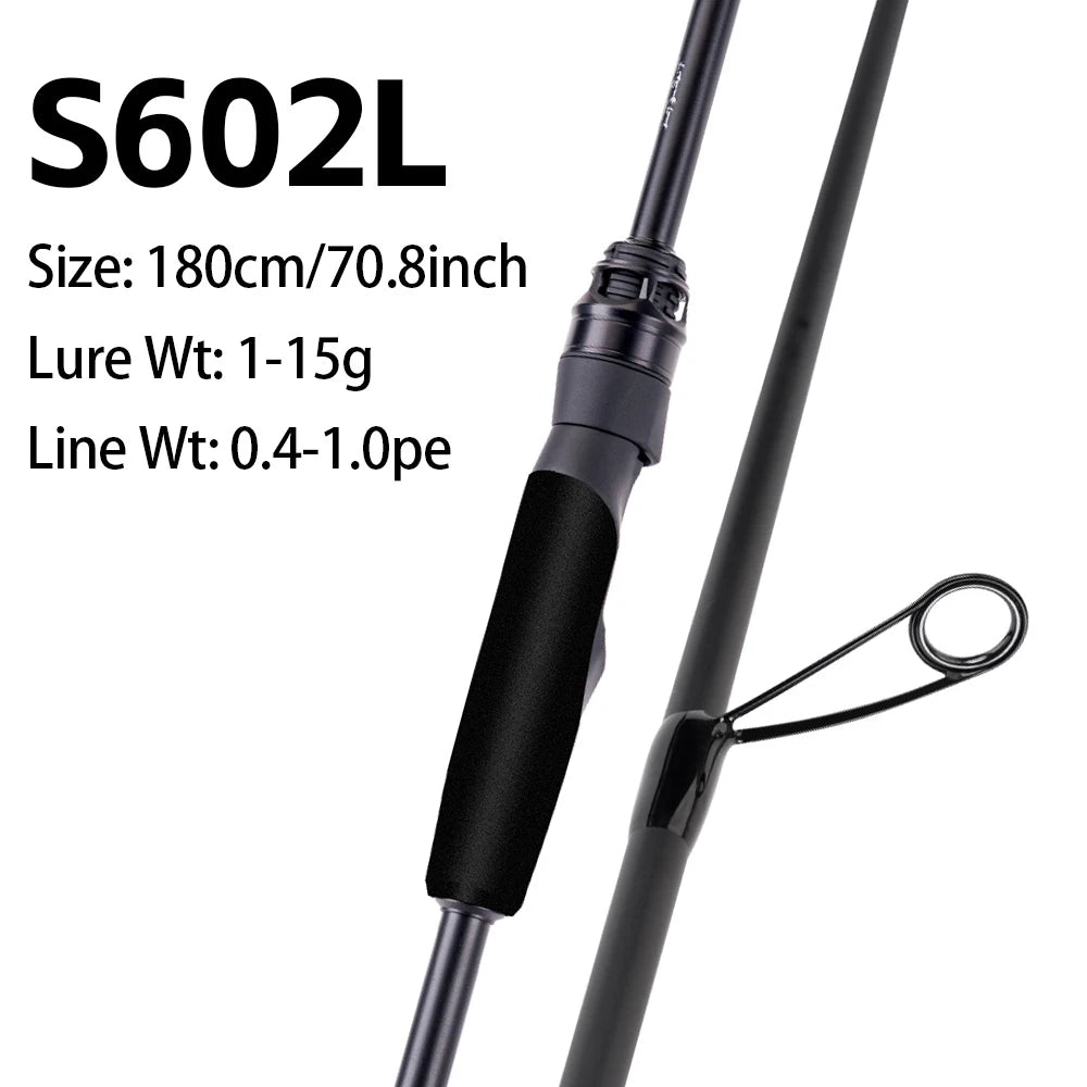 FISHINGFANS KUAISHA T1100+M40X Carbon Blank 8KG DRAG Light LS Guide 7-30g Lure Wt Fast Action Spinning Casting Fishing Rod