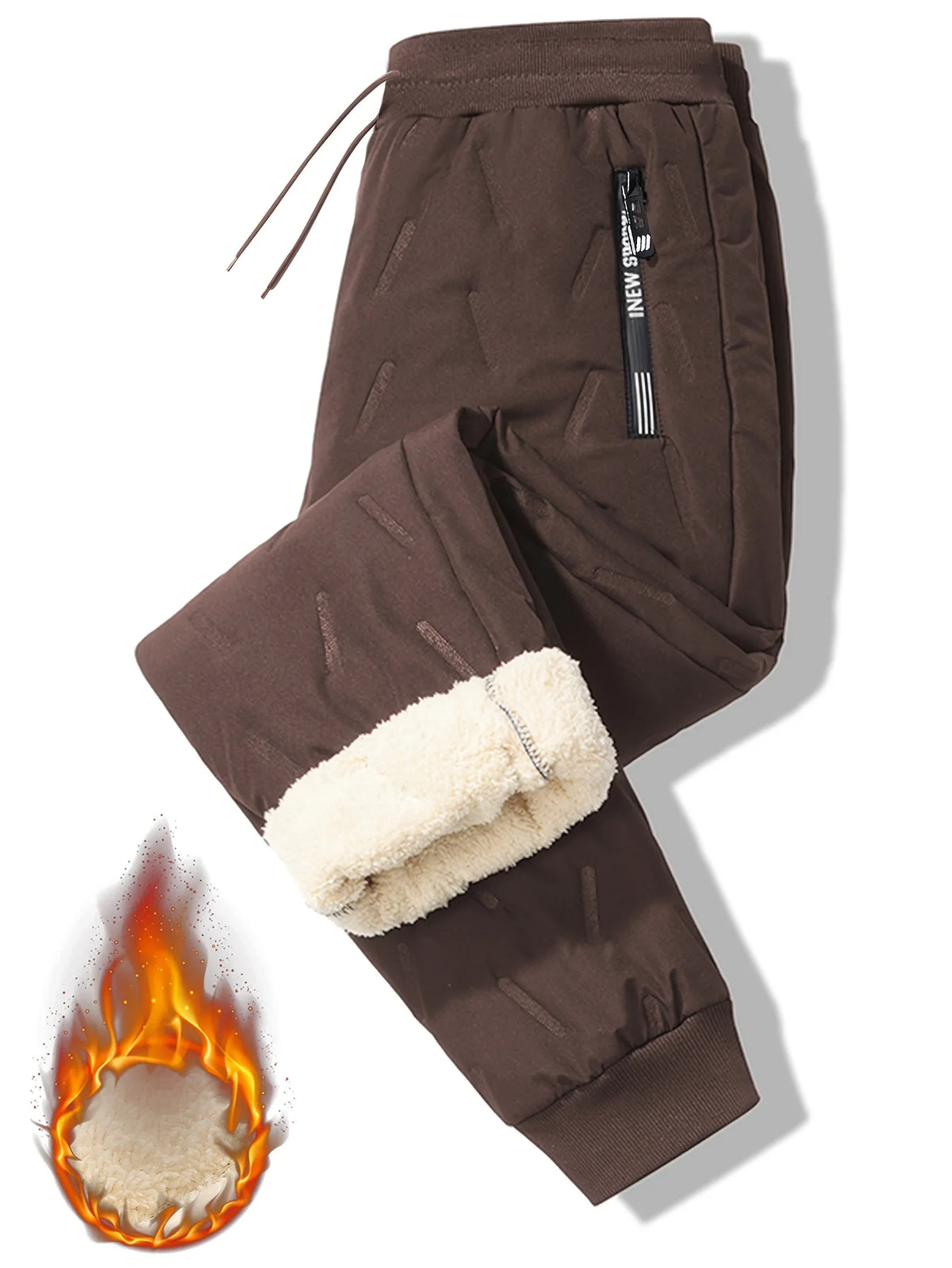 Winter Men's Warm Sports Pants Hiking Pants Men's Sportswear Long Pants Fleece Lining Essential Clothing For Cold Protection