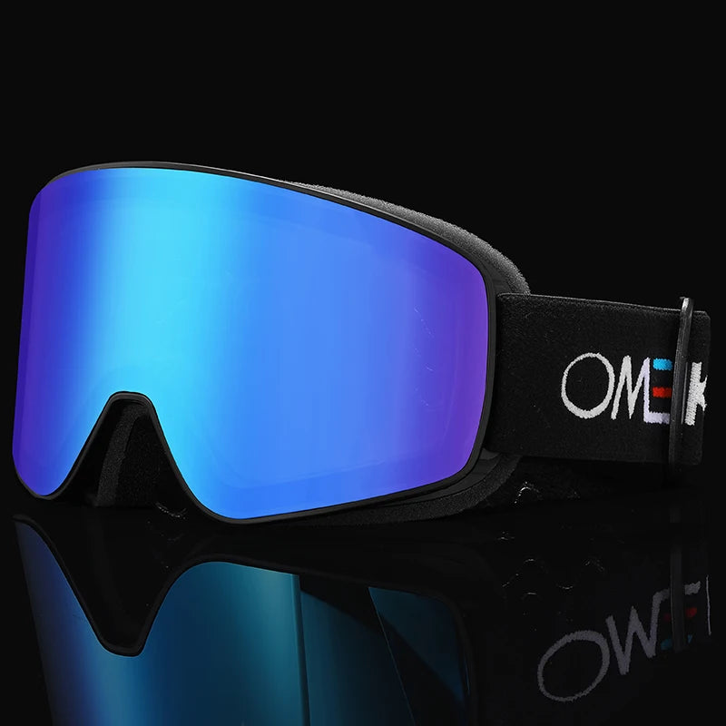 OMEKOL BRAND Double Layers Anti-fog Ski Goggles Men Women Outdoor Sport Hiking Mask Snow Snowboard Glasses Snowmobile Eyewear