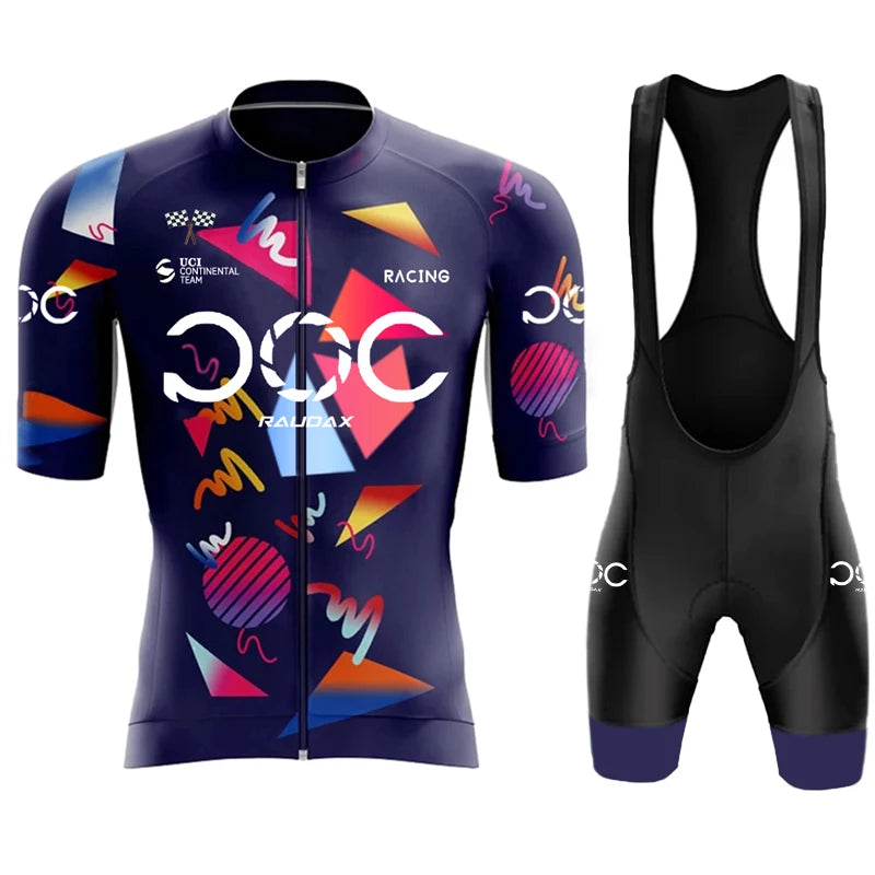 2025 RAUDAX New Men's Cycling Set Road Bicycle Breathable Cycling Suit Bib Shorts Cycling Set Summer Cycling Team Training Suit