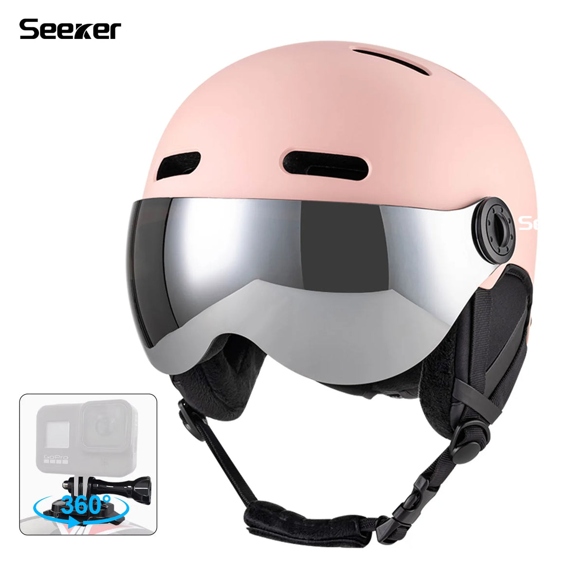 Seeker ski helmet is lightweight, impact-resistant, winter men's and women's snowmobile skateboard outdoor sports helmet