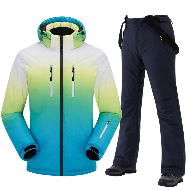 New Ski Suit Men Women Skiing and Snowboarding Sets Outdoor Warm Waterproof Windproof Jacket+Pants Male Female Winter Snow Suit
