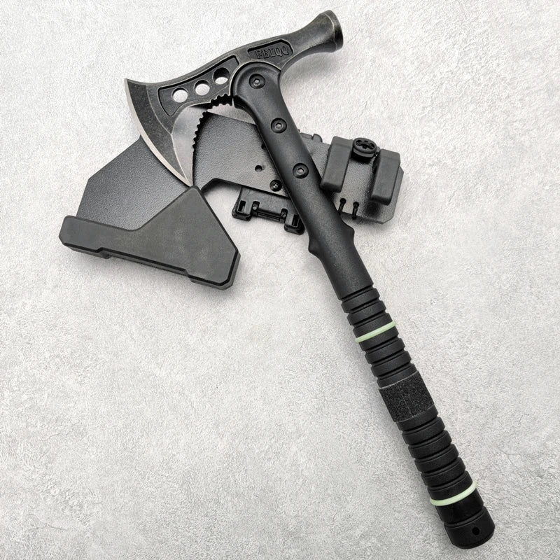 Outdoor Mountain Blade Tactical Axe With Case Survival Tactical Equipment Battle Emergency Tool Chopstick Camping Hiking Axe