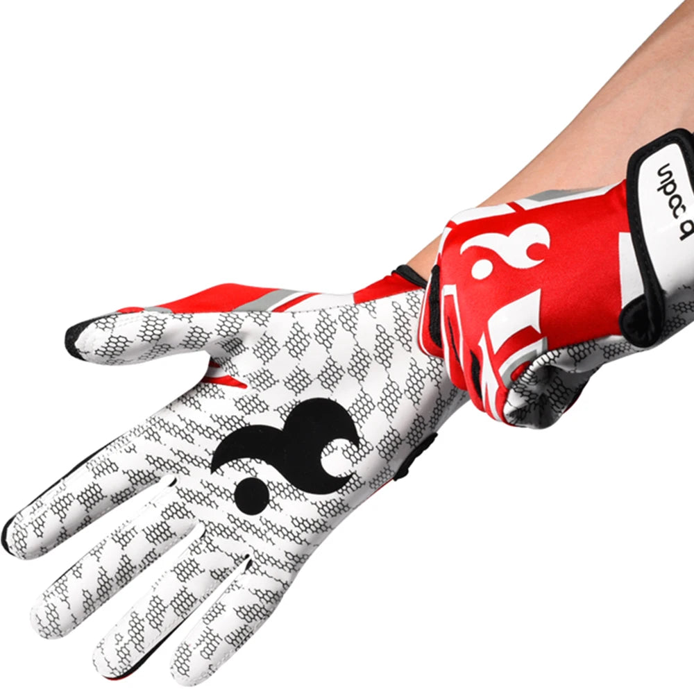 Football Gloves with Padding: Receiving Gloves with Adhesive Padding for Indoor Football, Rugby, and Baseball Hitting Glove 1071