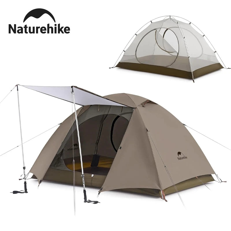 Naturehike Cloud River 2-3 Person Backpacking Tent Waterproof UPF50+ Hiking Trekking Double Layer Camping Tent Sun Shelter