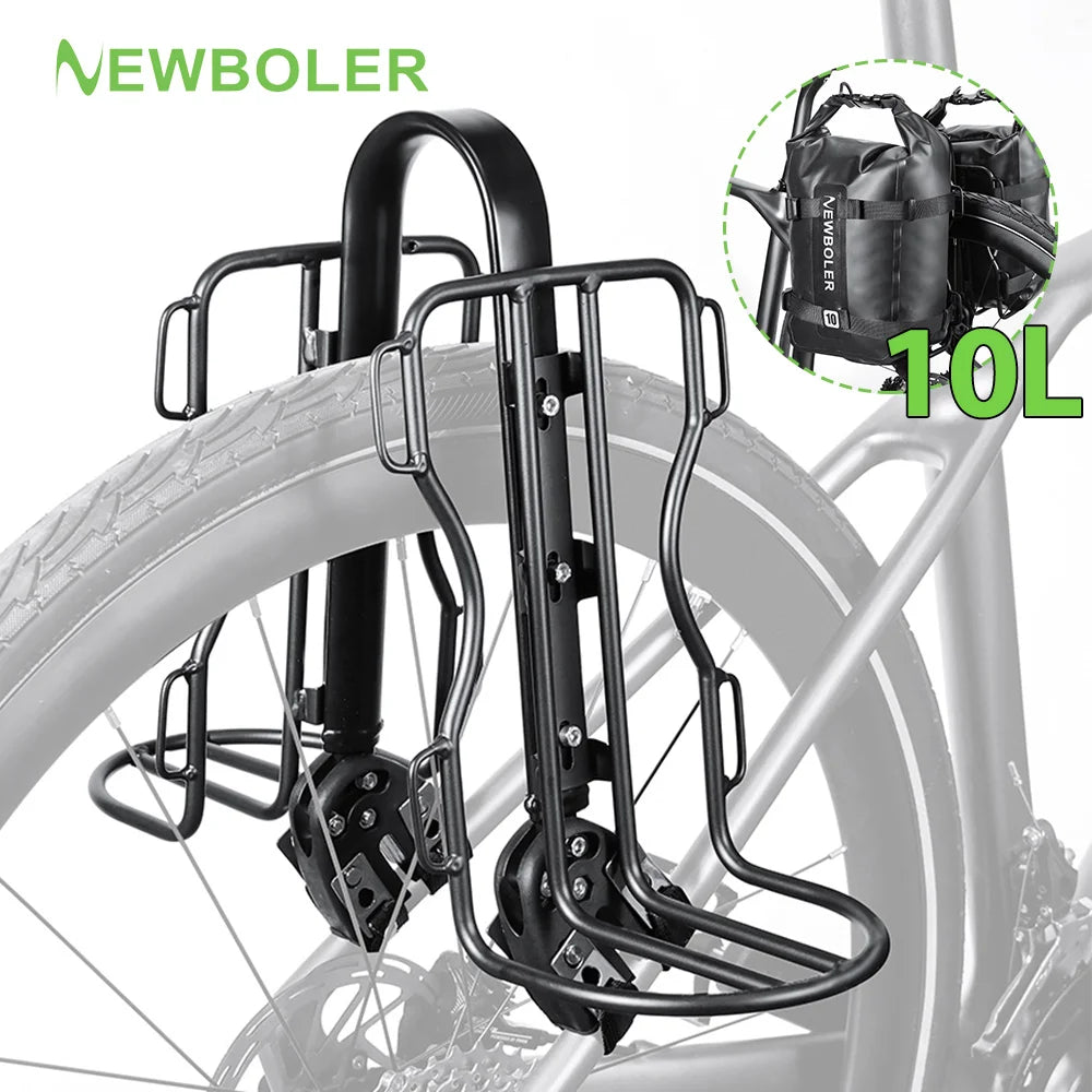 Gravel Bike Aluminum Alloy Bicycle Luggage Carrier Big 10L Capacity Waterproof Travel Bike Bag Bicycle Rear Seat Bag Bikepacking