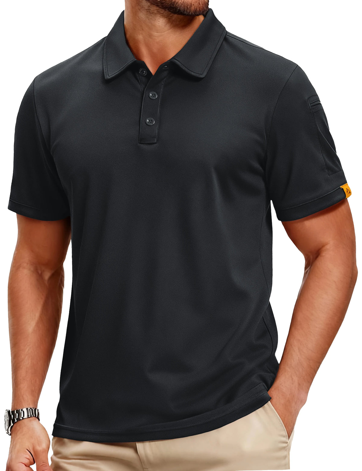 TACVASEN Men's Polo Shirts Short Sleeve Golf Collared Moisture Wicking Athletic Performance Casual UPF 50+ Polos Lightweight