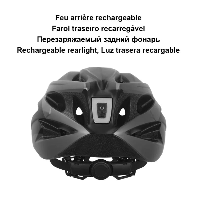 SUPERIDE Rechargeable Road Bike Helmet Men Women Cycling Helmet with Visor & Rearlight Sports MTB Bicycle Helmet with Goggles