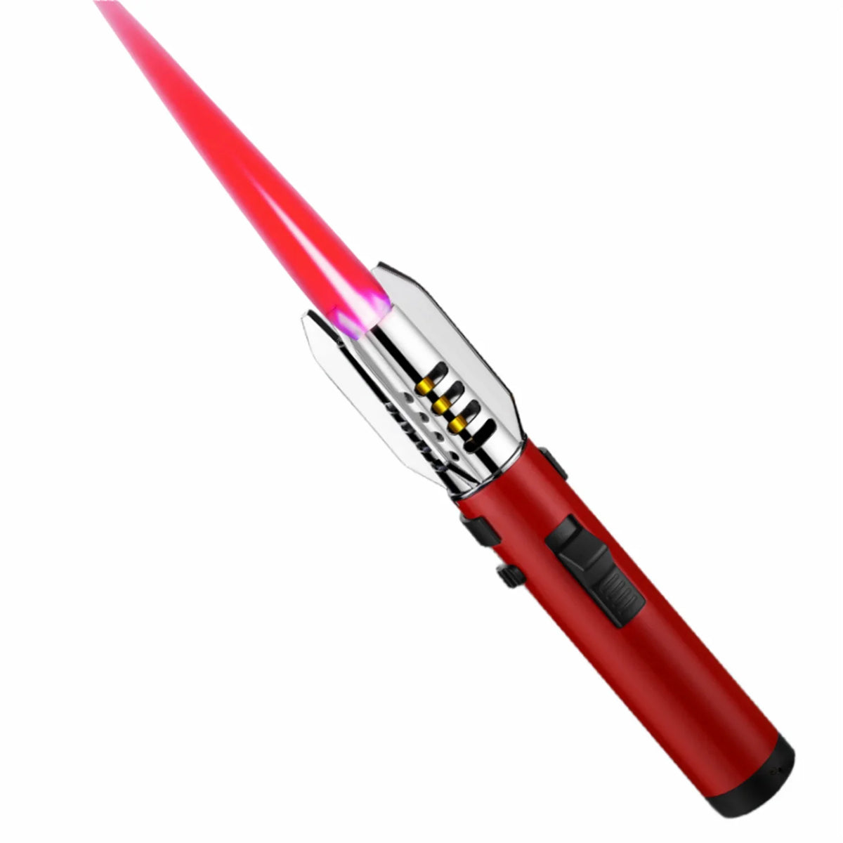 Dazzling Lightsaber Windproof Lighter Pink Large Flame Outdoor BBQ Portable Inflatable Gun Lighter Cigar Gadgets Men's Lighters