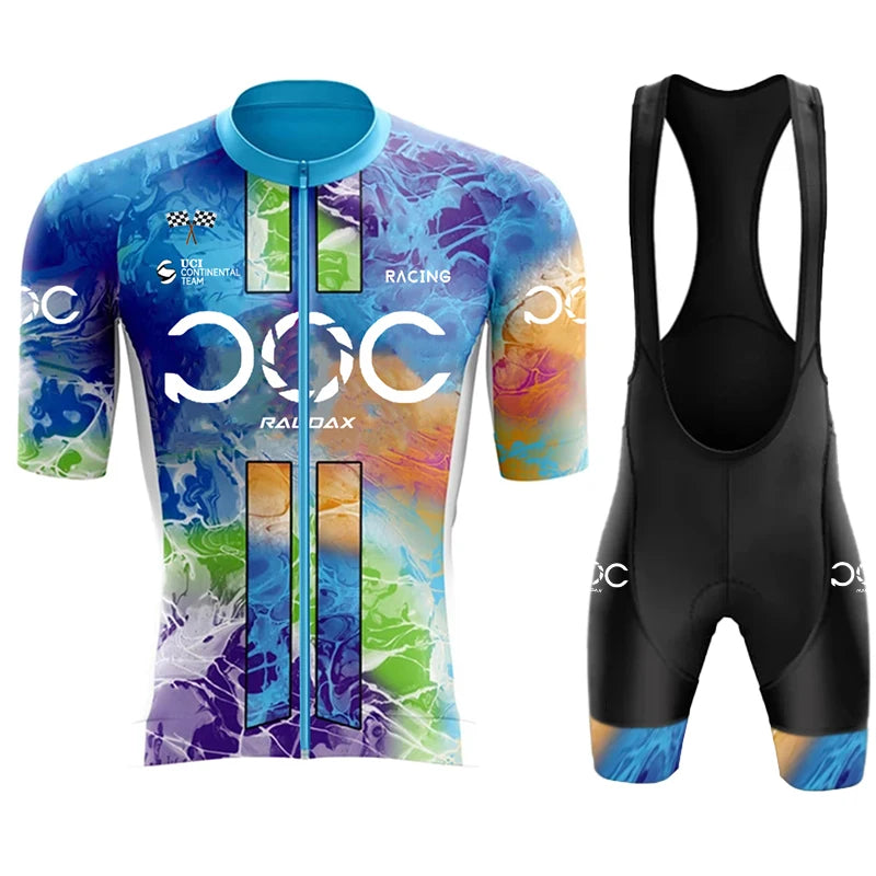 2025 RAUDAX New Men's Cycling Set Road Bicycle Breathable Cycling Suit Bib Shorts Cycling Set Summer Cycling Team Training Suit