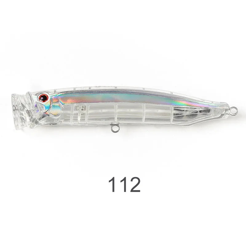 NOEBY Popper Fishing Lure 175mm 73g Topwater Feed Spinning Popper Wobbler Artificial Hard Bait Tuna Amberjack Fishing Lures