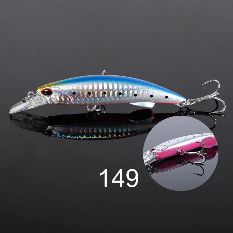 Noeby Heavy Sinking Minnow Fishing Lures 90mm 46g 110mm 60g Long Casting Trolling Wobbler Artificial Bait Saltwater Fishing Lure