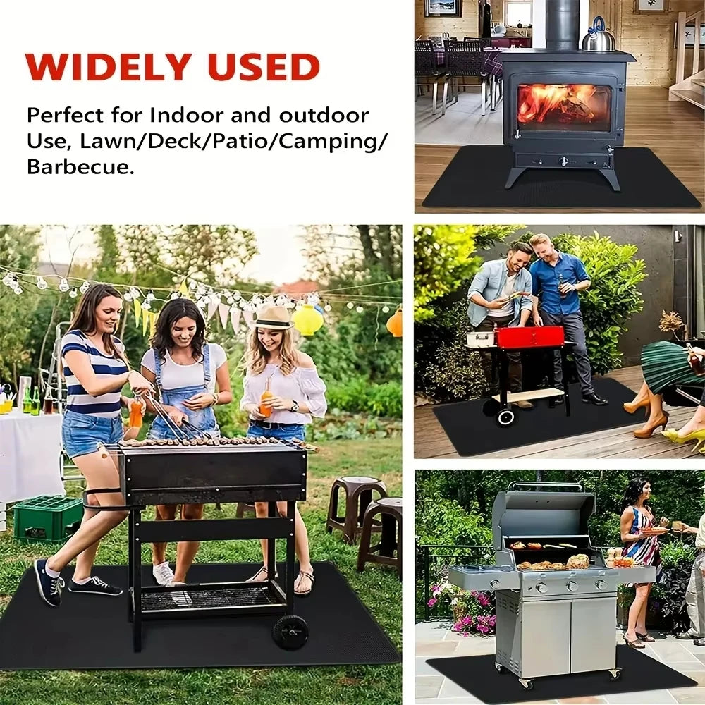 Heat Resistant Grill Mats for Outdoor Grill to Protect Your Prep Table and Outdoor Grill Table - Fire Proof & Water Proof & Oil