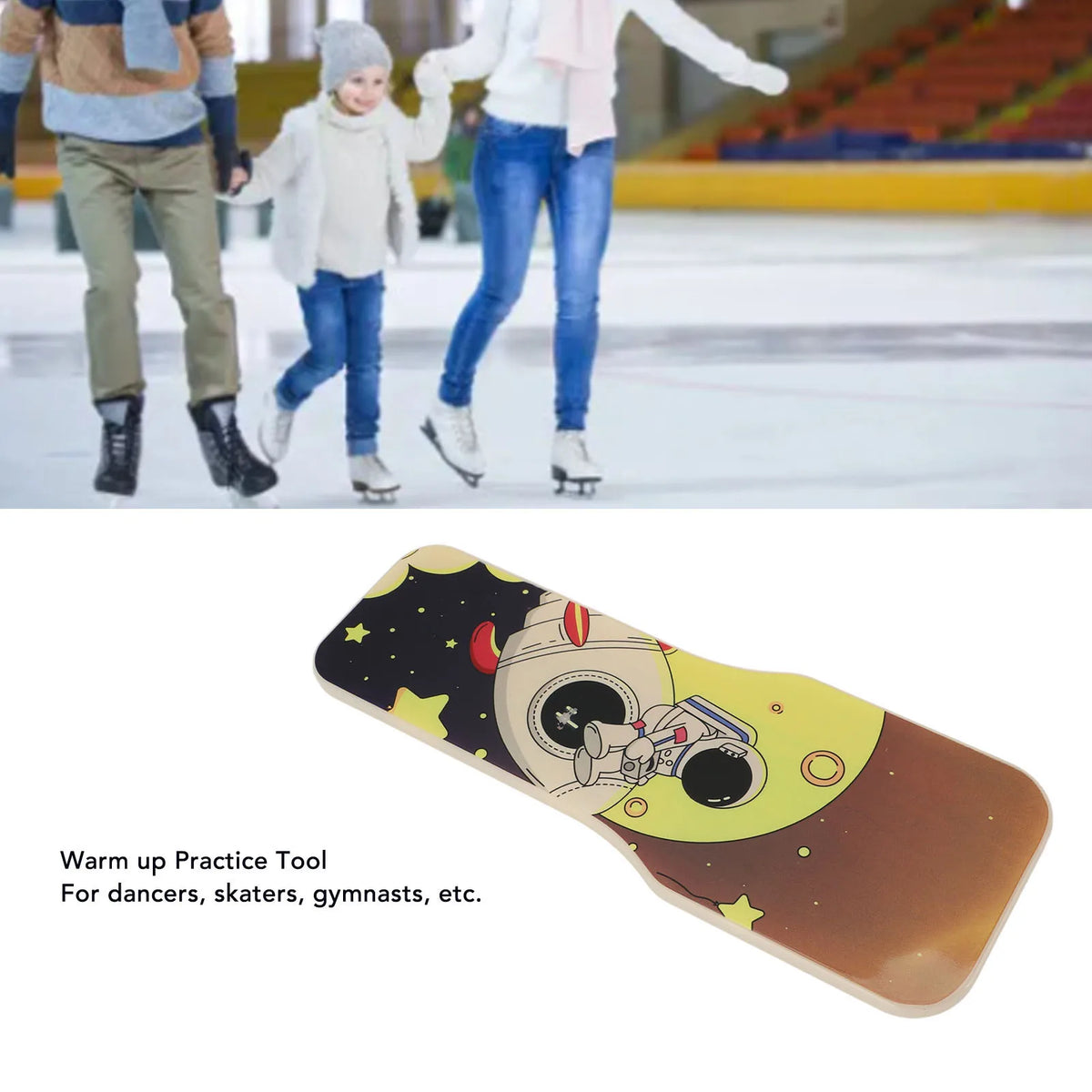 Ice Skating Warm Up Tool Lightweight Plastic Stylish Balance Training Ice Skating Turning Board Portable for Practice