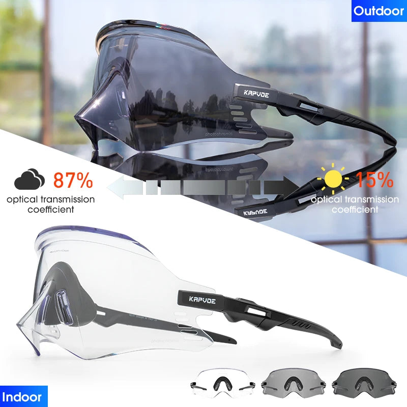 Kapvoe Ski Sunglasses MTB Bike Glasses Riding Snow Goggles Ski Sports Eyewear for Man Women Cycling Glasses Skiing Eyewear
