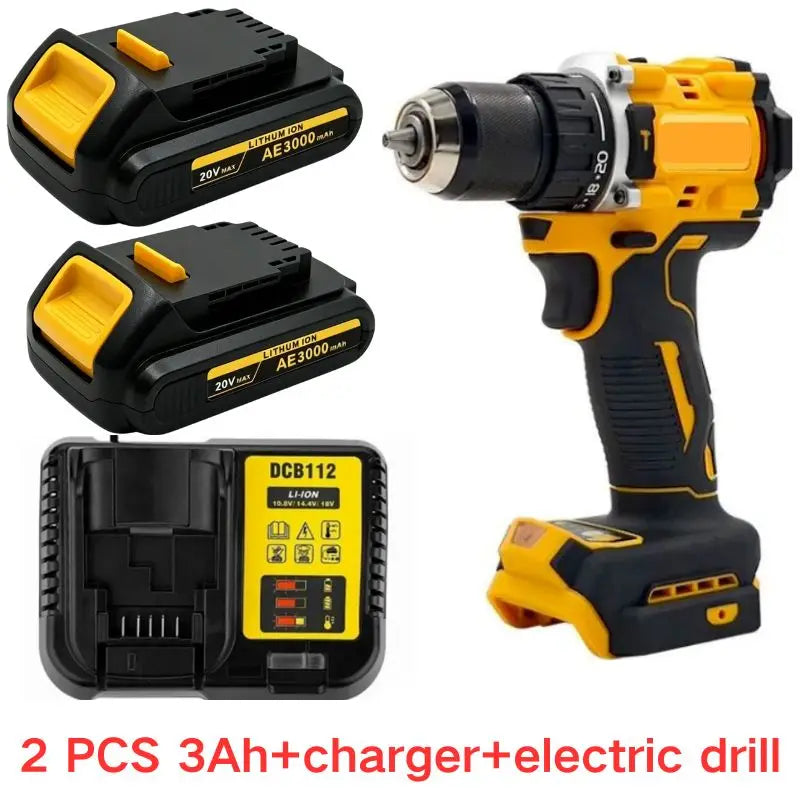 20V For DeWalt 12Ah/9Ah/8Ah/6Ah/3Ah Li-lon Battery Replacement DCB\DCD\DCF\DCG series Power Tools+charger+electric drill