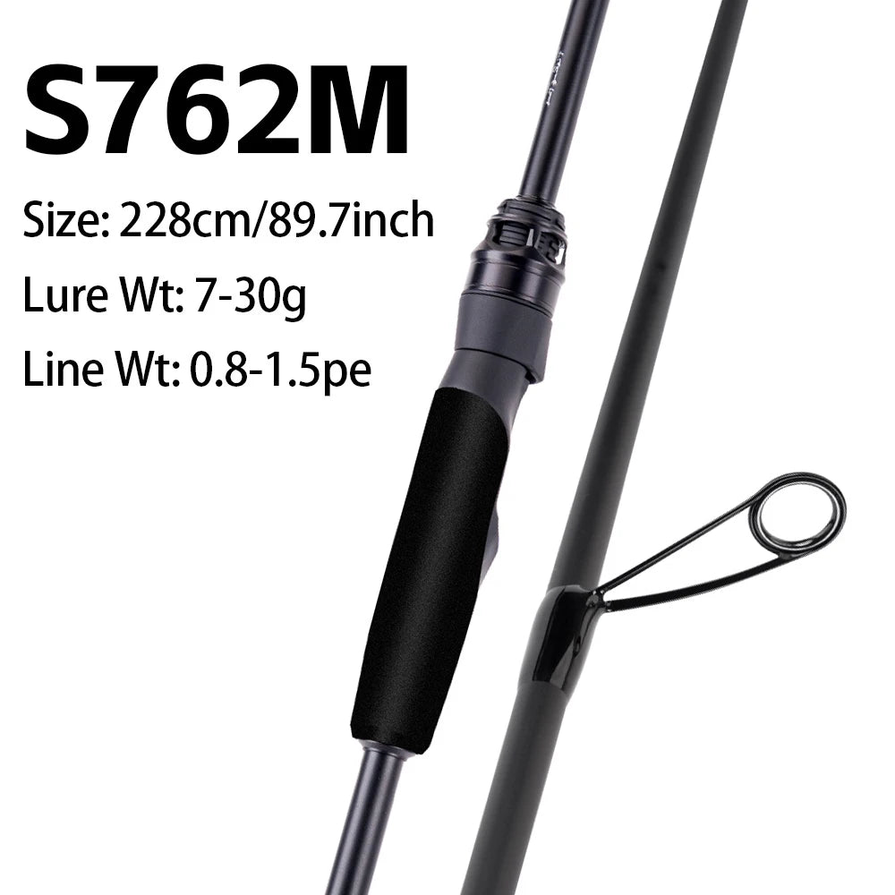 FISHINGFANS KUAISHA T1100+M40X Carbon Blank 8KG DRAG Light LS Guide 7-30g Lure Wt Fast Action Spinning Casting Fishing Rod