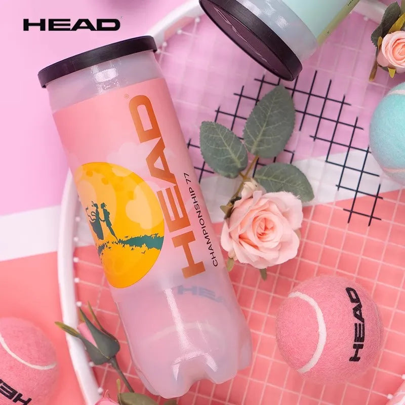 HEAD PINK Tennis Training Balls Macaron colour Beginner Matches Pressurised tennis balls 2pcs High Elasticity Resistant
