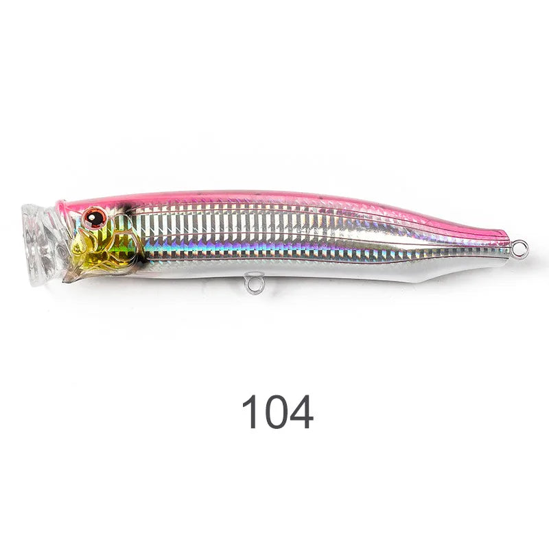 NOEBY Popper Fishing Lure 175mm 73g Topwater Feed Spinning Popper Wobbler Artificial Hard Bait Tuna Amberjack Fishing Lures