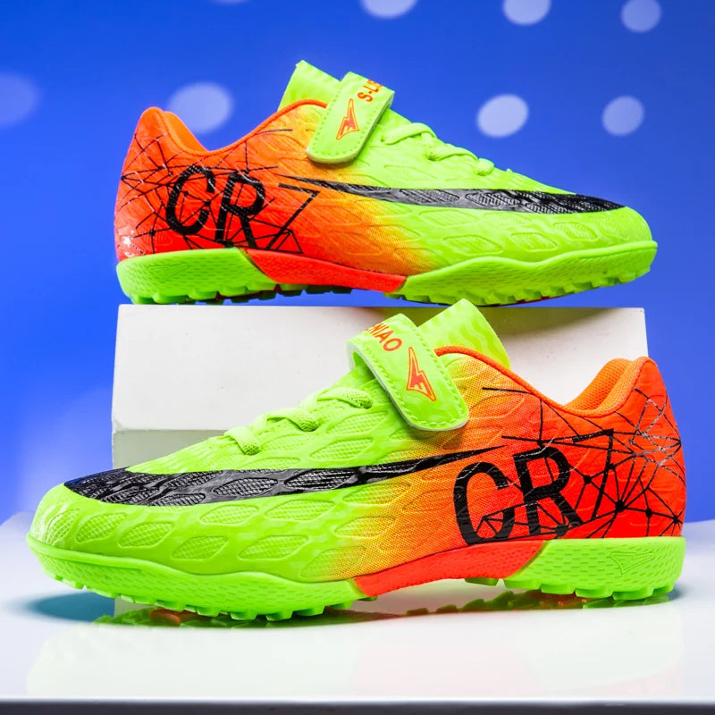 Kids Sport Football Shoes For Boys Indoor Turf Training Outdoor Fast Hall Childrens Soccer Shoes Light Football Boots Sneakers
