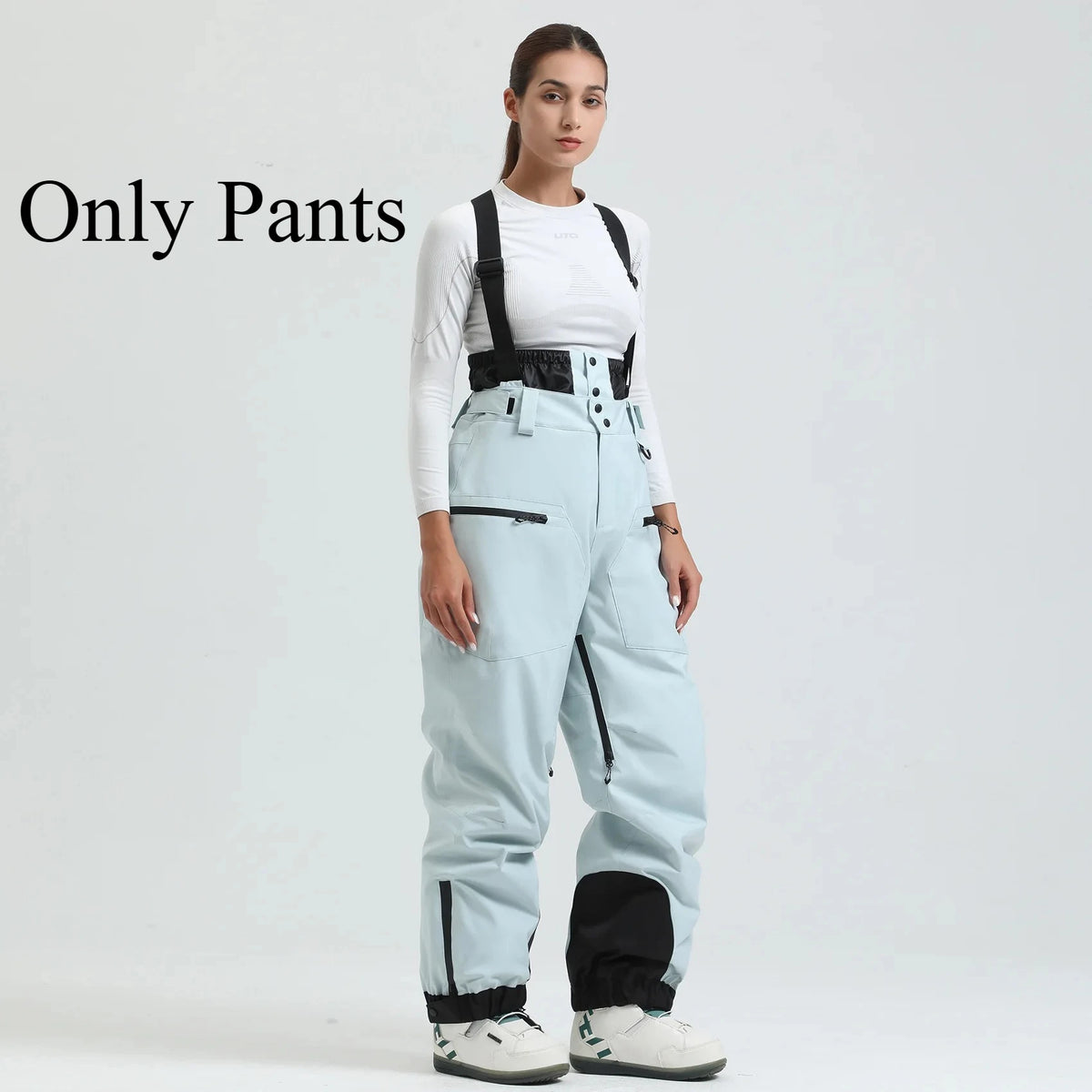 New Ski Pant Solid Snow  Women Windproof Waterproof Snow Pants Warm Breathable Thickened Winter Outdoor Snowboarding Trousers
