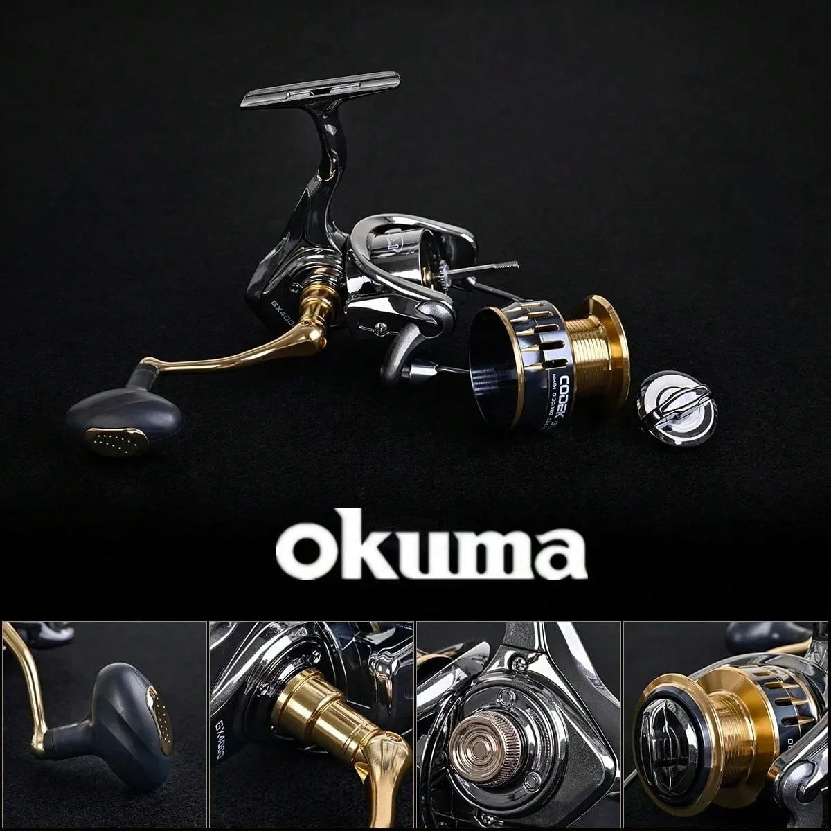 NEW Okuma Original All Metal Fishing Reel 13+1BB Power Spinning Wheel Fishing Coil Shallow Spool Suitable For All Waters