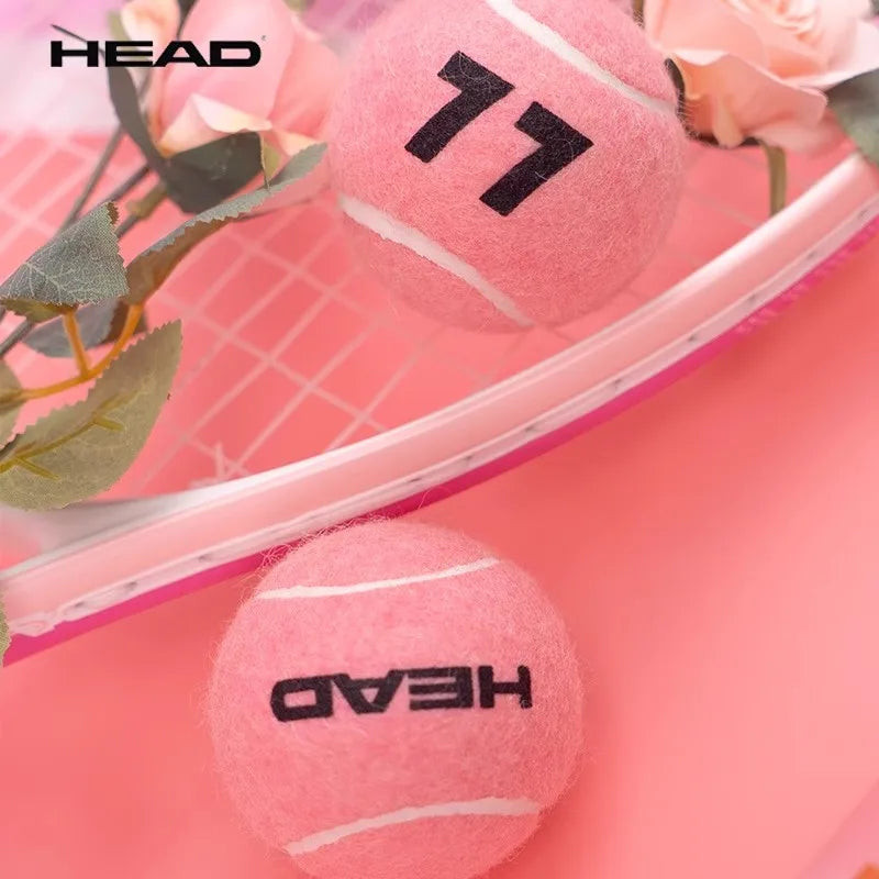 HEAD PINK Tennis Training Balls Macaron colour Beginner Matches Pressurised tennis balls 2pcs High Elasticity Resistant