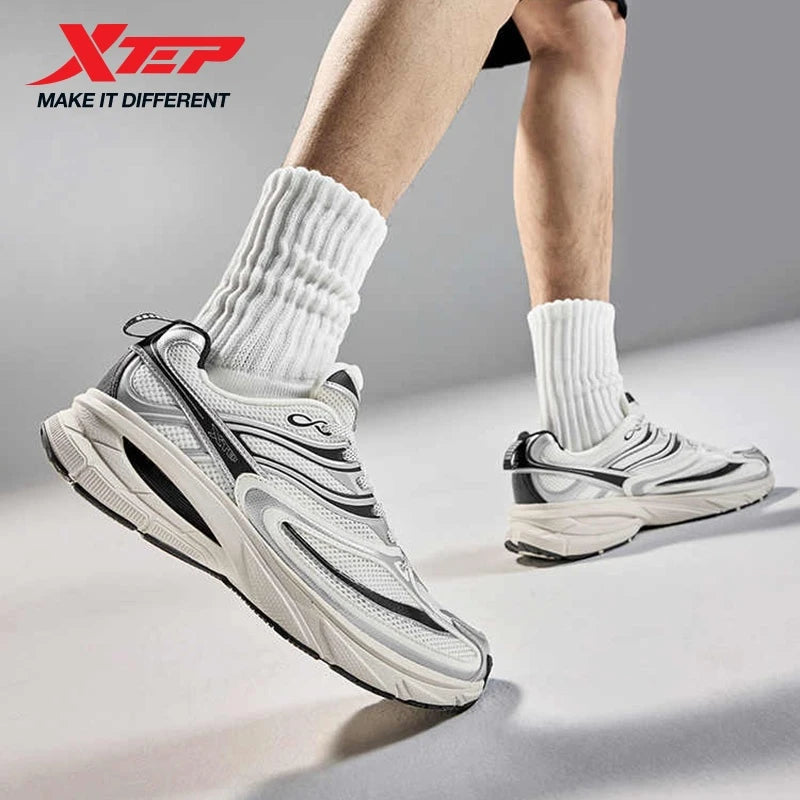 Xtep Little Basque 2 Casual Shoes for Men 2025 Summer Vintage Breathable Comfortable Non-Slip Durability Sneakers 875219320017