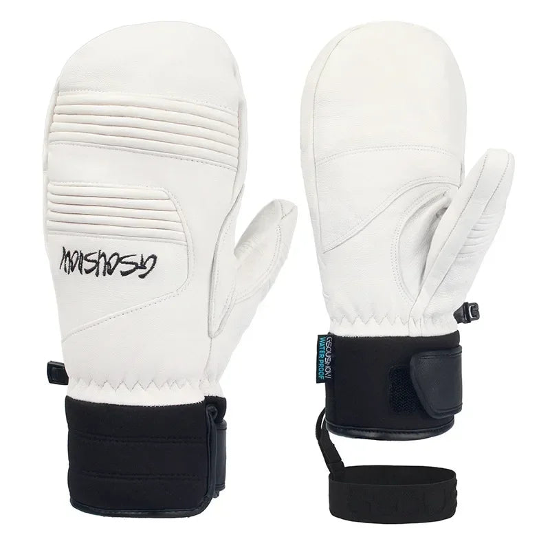 2025 Couple Skiing Gloves Waterproof Windproof Snow Mittens with Cotton Woman Cycling Warm Glove Winter Sport Protective Gear