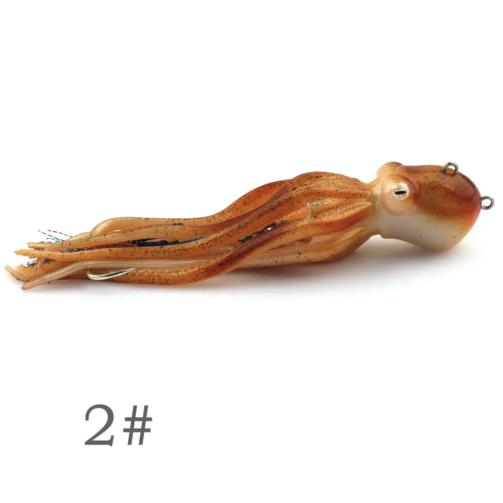 TAKEDO MY14 180G 200G 250G 300G Sea Fishing Octopus Bait With Double Hook Soft Bait Troulling Lure Boat Fishing For Rockfish