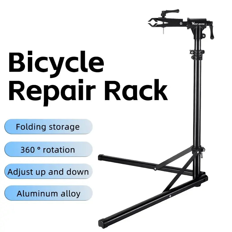 WEST BIKING Foldable Bicycle Repair Stand Aluminum Alloy Bike Repair Maintanance Frame Adjustable Bike Storage Parking Rack