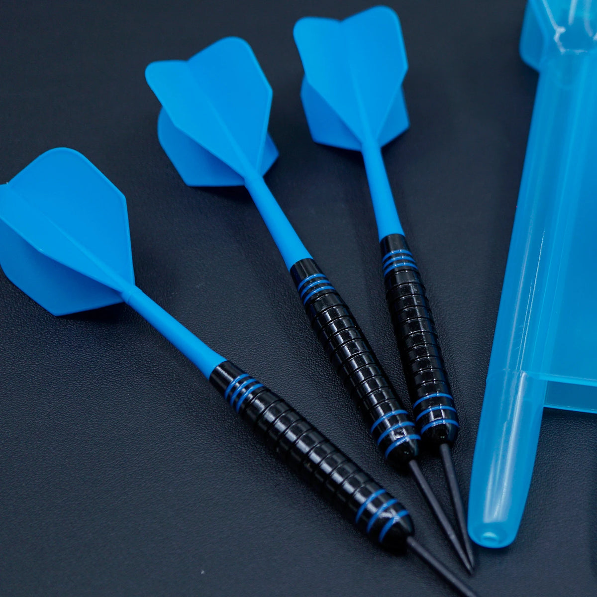Huanqu 3-Piece Blue Dart Set, Professional Competition and Training Darts, Equipped with a Portable Storage and Protection Box, Includes Extra Aluminum Dart Wings, Precise and Durable, Perfect Birthday Gift, Christmas Gift