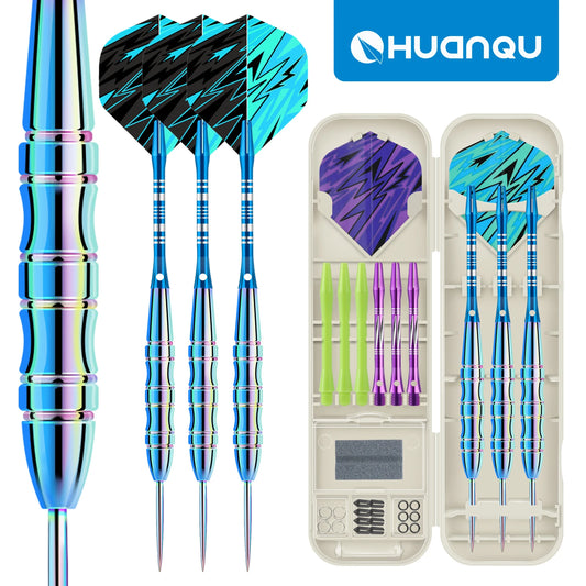 Professional 3-Piece Stainless Steel Dart Set (Includes Colorful Dart Barrels and Free Accessories), Suitable for Daily Practice, Competitive Games, Christmas Gifts, and Halloween Party Entertainment.