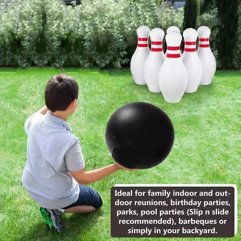 Giant Inflatable Bowling Game Set for Kids Adults Family Lawn Yard Outdoor Sports Toys Parent-child Interactive Exercise Toy