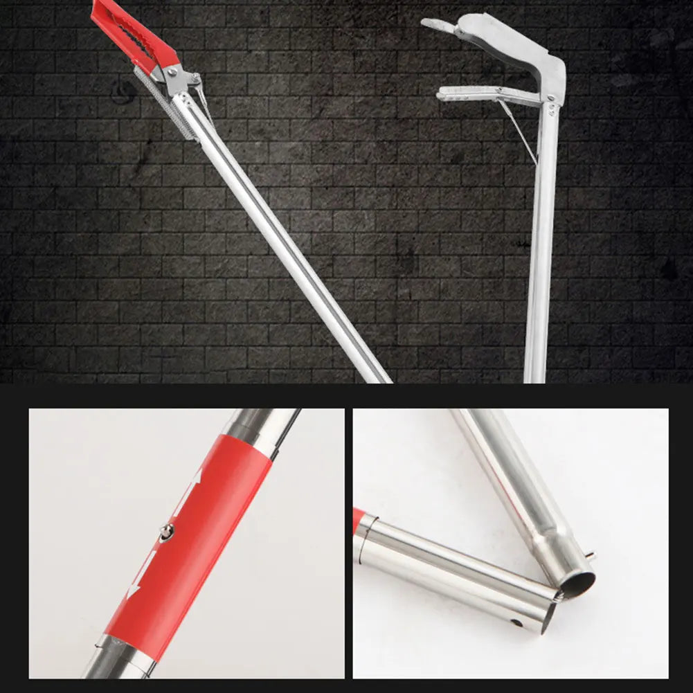 1.5m Foldable Snake Tongs Snake Catcher Tong Wide Jaw Stainless Steel Reptile Grabber Tool Snake Hook Catcher Loach Rubbish Clip