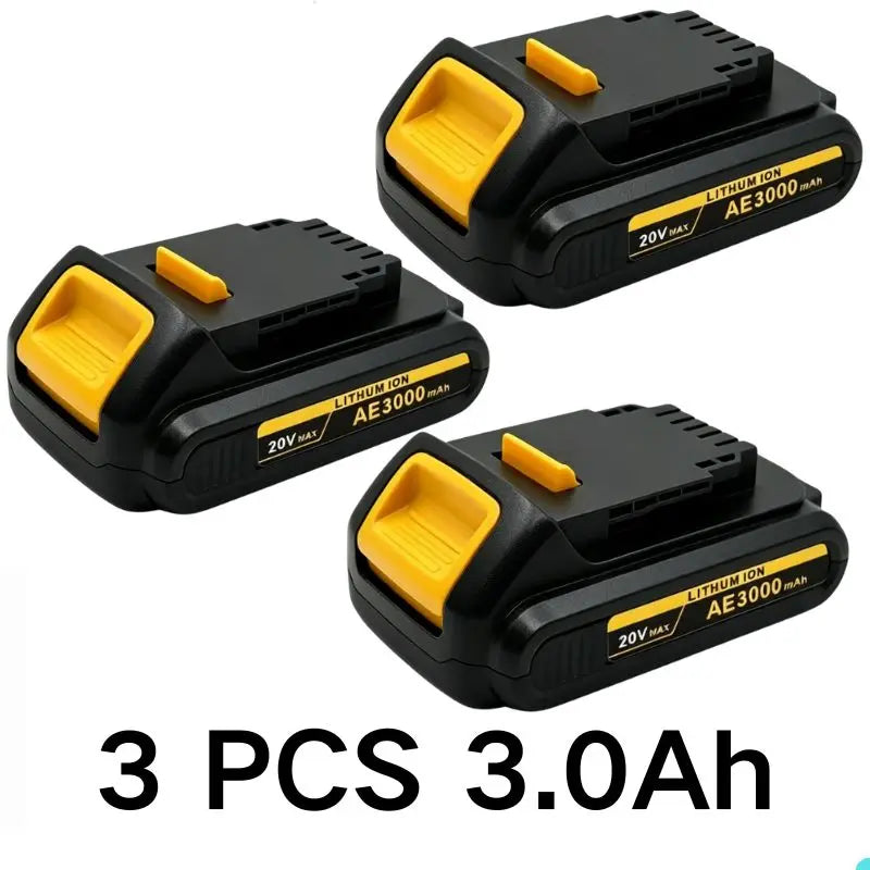 20V For DeWalt 12Ah/9Ah/8Ah/6Ah/3Ah Li-lon Battery Replacement DCB\DCD\DCF\DCG series Power Tools+charger+electric drill